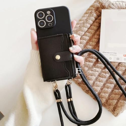 Coque bandoulière S24 Ultra noire pour garder les mains libres en ville