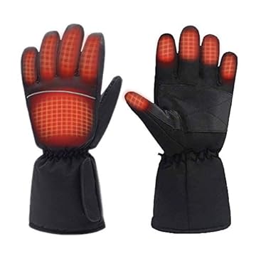 M.Jone Heated Gloves, Battery Powered Electric Heat Gloves for Women and Men, Waterproof Winter Thermal Gloves, Warm Touchscreen Gloves for Outdoor Sports Cycling Riding Skiing Skating Hiking Hunting
