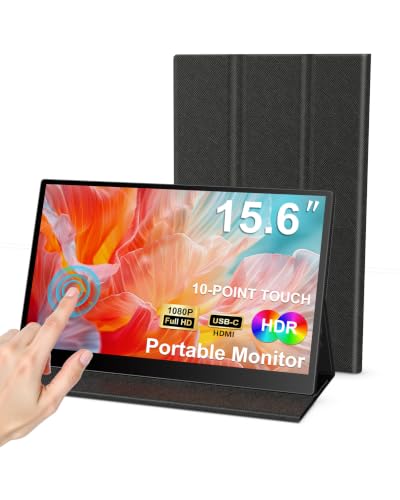 KOOFORWAY Écran Tactile Portable 15,6 Pouces, IPS 1080P FHD | 10-Points Tactiles, USB C & Mini HDMI, Dual…