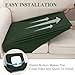 LA MEACK Couch Cushion Covers Seat Cushion Cover Stretch Couch Cover Separate Sectional Sofa Slipcovers Furniture Protector(3 Pieces for Seat or Sofa Backrest, Green)