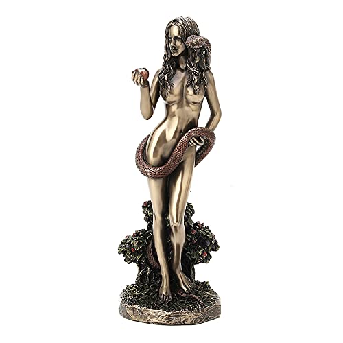 Veronese Design 9 5/8" Tall Eve in The Garden of Eden Cold Cast Bronzed Resin Artistic Body Sculpture Religious Collectibles
