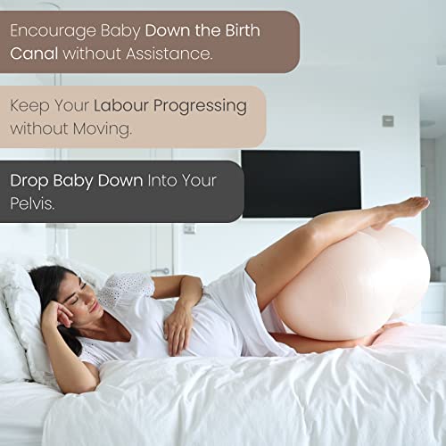 BABYGO Peanut Ball for Labour Birth Pregnancy Exercise, Nude, 55 cm 60 cm - Image 4