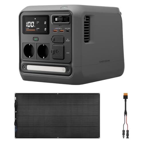 DJI Power 1000 Mini tragbare Powerstation, 1008-Wh-LFP-Akku, kompakte Größe, maximale Ausgangsleistung 1000 W, flexibles Solarpanel 200 W, Outdoor-Generator für Camping, Wohnmobile, Roadtrips