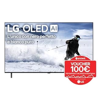 LG OLED AI B5 TV 55 pollici, Smart TV 4K, Processore α8 Gen2, webOS con AI, Dolby Vision e Atmos, Gaming con VRR, GSYNC e FreeSync 4K@120Hz, 4 HDMI 2.1, Alexa, OLED55B56LA 2025