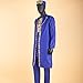 africa-pride African Clothes for Men Embroidery Blazer Shirts Pants Hats 4 Piece Set Chain Dashiki Outfits for Wedding Evening White Small