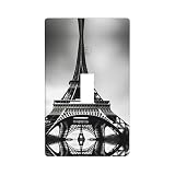 Placca da parete vuota nera con stampa Torre Eiffel di Parigi, dimensioni standard, copertura decorativa per interruttore per casa/commerciale