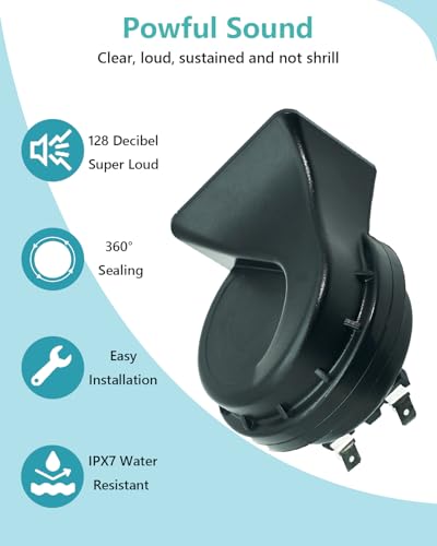 Neoget DL165-80GB Horns Car Horn 12V Super Loud Electric Waterproof Horn High Low Daul Tone Fit thumb #1