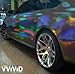 VViViD SuperCast Black Rainbow Holographic Mirror Chrome Vinyl Wrap (1ft x 5ft)
