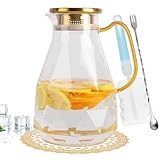 【Sicherheit und Kundendienst】 Der Wasserkrug enthält kein BPA, Blei und andere schädliche Inhaltsstoffe. Babysicheres Silikon sorgt für Ihre Gesundheit und Sicherheit. Spülmaschinenfest, aber Handwäsche empfohlen. Wenn Sie während der Verwendung Probleme haben, kontaktieren Sie uns bitte rechtzeitig über Amazon. Wir bieten eine problemlose Rückerstattung für alle unsere Produkte. Machen Sie sich keine Sorgen und kaufen Sie mit Vertrauen.