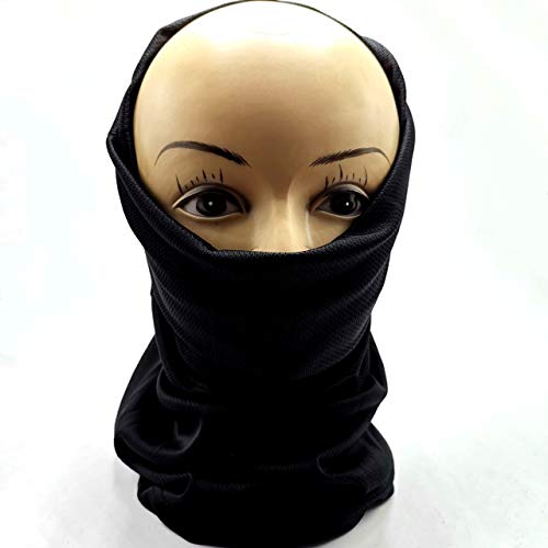 4 pcs Sun UV Protection Washable Reusable Neck Gaiter Face Cover Dust-proof Bandana Balaclava for Outdoor Sports (black4)2