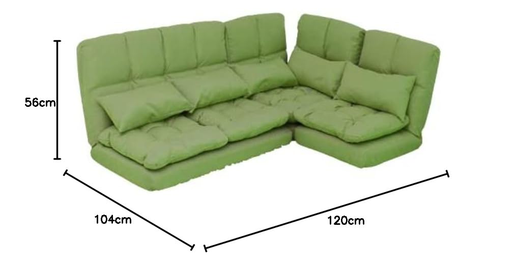 Amazon.co.jp: コーナーソファ クッション付き 3点セット グリーン