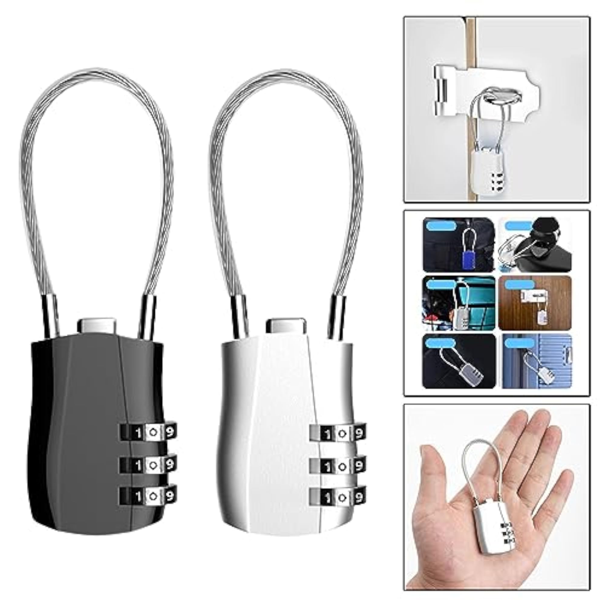 3 Digit Combination Lock for Cabinets, Bags, Luggage