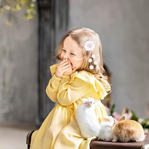 8 unidades de moños para cabello con pinzas para niñas miniatura 6