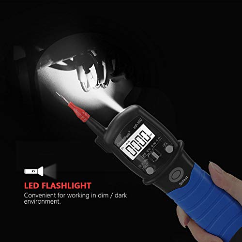 Pen Type Digital Multimeter, Small Size Electrical Tester 6000 Counts Auto-Ranging Ac/Dc Voltage Tester For Continuity Test Voltmeter Resistance Diode Tester With Data Hold, Backlight Rq-38C #TOP4