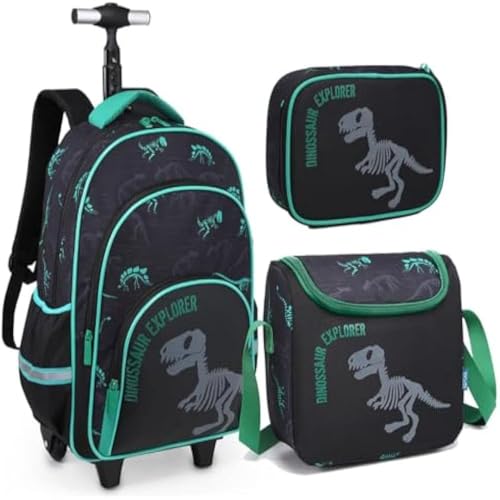 Mochila infantil, rodinhas, espaco, estampa, dinossauro, material resistente, pratica, e bonita