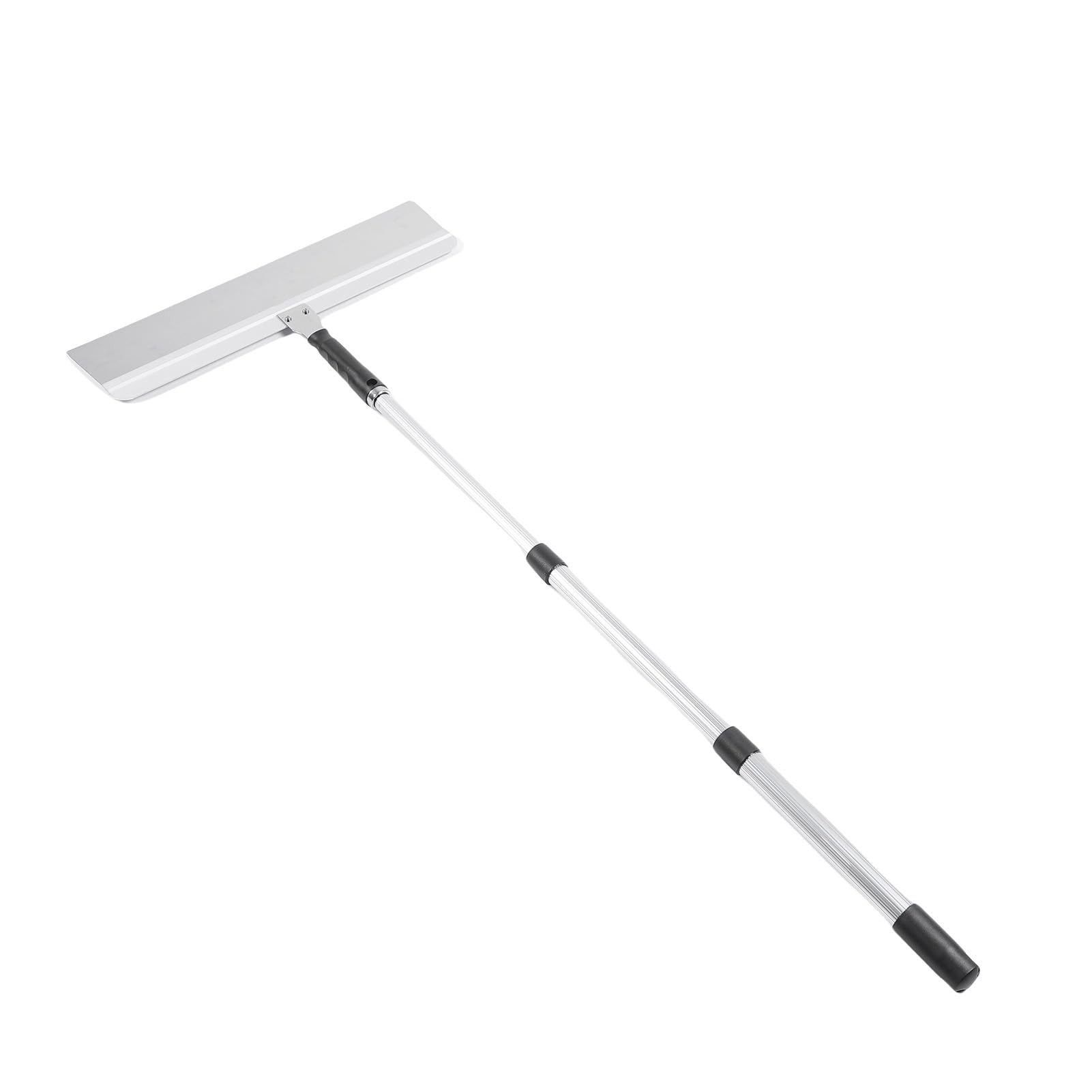 Herramienta de Nivelación de Pisos de 20 Pulgadas, Escobilla de Goma de Acero Inoxidable para Pisos |Cuchillas Intercambiables, Servicio Pesado con Poste Telescópico, Paleta de Concreto