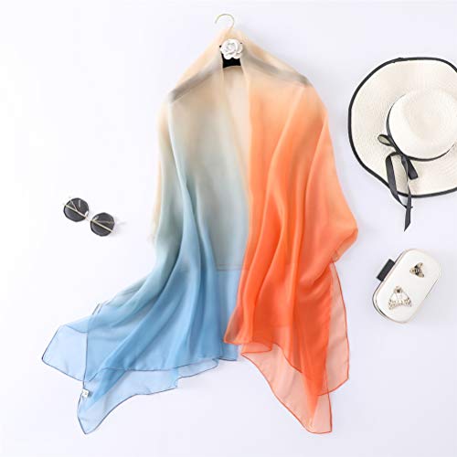 Women Unique Summer Beach Scarves Long Silk Like Ombre Shawl Head Wraps4