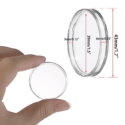 SUMNACON 30 Packs Clear Acrylic Coin Holder Capsules - Image 3