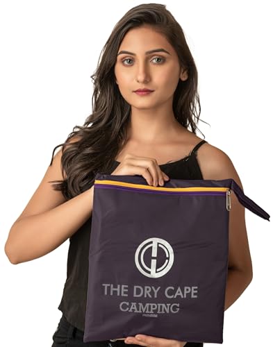 Image of THE DRY CAPE ; LET IT RAIN Women's Waterproof Rain Coat | Packable, Full Length with Hood & Pockets | Urban Commuter Rainwear