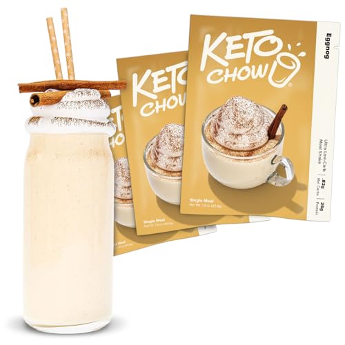 Keto Chow Eggnog | Keto Meal Replacement Shake Powder |