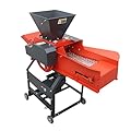 BEILOCKERY Electric Hay Cutter Straw Crusher Machine 4-Blade Farm Hay Chopper Shredder Animal Feed Grinder with Conveyor 880-1760LBS/H 220V 2.2KW