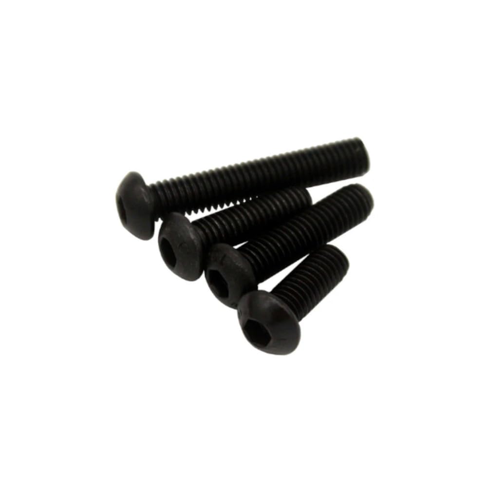 50x M5 x 20mm Hex Socket Button Head Machine Bolts Screws - Fully Threaded 10.9 High Tensile Black Self Colour Hex Socket Screws - Ideal for Metal and Wood Applications