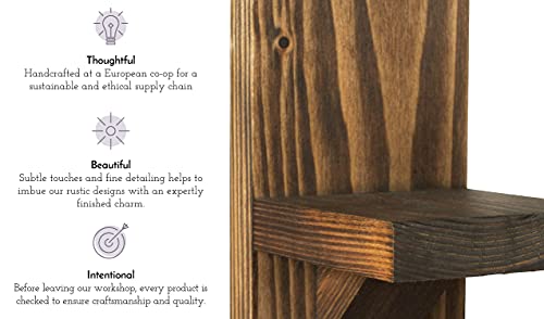 Local Beavers Decorative Wall Holders And Candle Sconces, Wooden Wall Mounted Hanging Shelves - Set Of 4 (Golden Oak/Brown) #TOP3