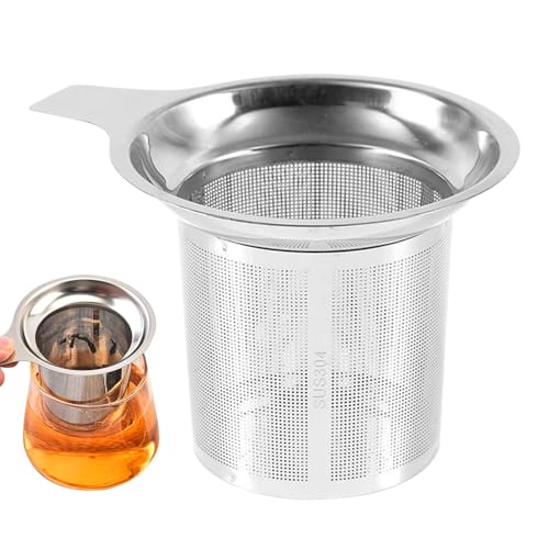 Infusor de té, colador de té de malla extrafina, difusor de té de acero inoxidable, filtro de hojas de té suelto adecuado para preparación, verde, negro y uso diario en casa u oficina