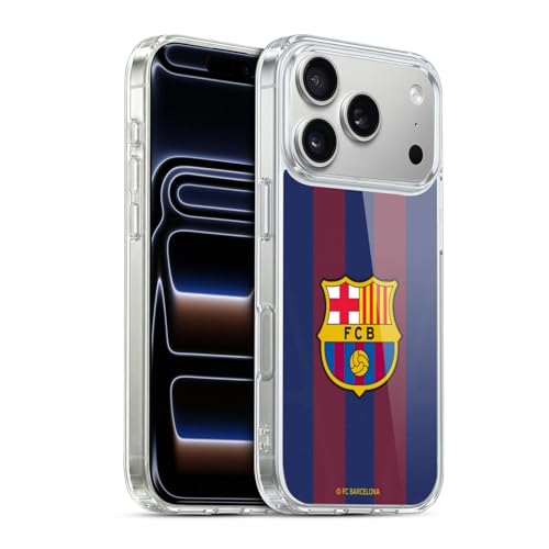 Head Case Designs Officially Licensed FC Barcelona Home 2023/24 Crest Kit Gel Case [Military Grade Protection] Compatible with Apple iPhone 17 Pro