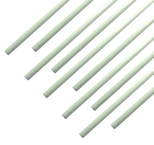 10 pcs Round Fiberglass Solid Rod Blank Dia 5mmX420mm Length