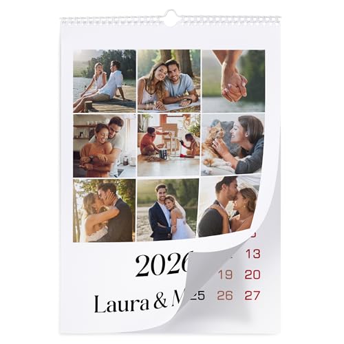 Regalo Original - Calendario 2026 Pared con Espiral - Calendario