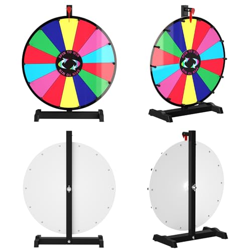 Facilife 18 Inch Prize Wheel Spinner with Stand, 14 Slots Color Spinning Wheel for Prizes, Fortune Wheel Spinner for Trade Shows, Carnivals, Home Games by Facilife - Used condition - Image 5