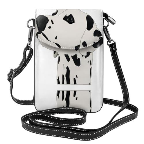 Sac à rabat dalmatien en microfibre pour téléphone et portefeuille voyage