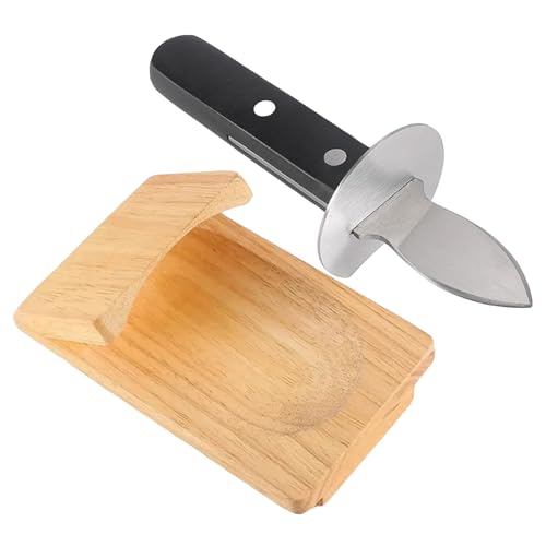 Générique Couteau À Huîtres Avec Base Acier Inoxydable Support Ouverture Huitres Outil Ergonomique