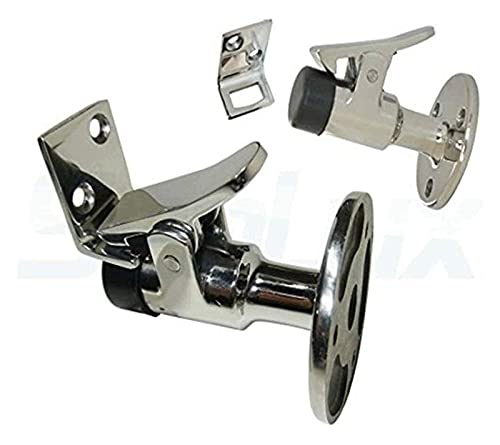 Tope de puerta de acero inoxidable para suelo retenedor metálico protector de golpes 6