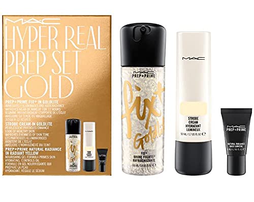 Hyper Real Prep Set Gold - Prep+Prime Fix (goldlite) - Strobe Cream (goldlite) - Prep+Prime Natural Radiance (radiant yellow)