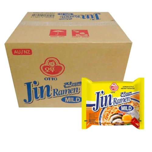 YIJIA | Pack 20x120g Fideos Ramen Coreanos de Carne Medio picante - Sabor Auténtico Coreano con un Toque Picante