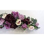 32" Egg Plants Rose/Peony Swags - Floral Wall Decor for Wedding Party, Home Garden, Wedding Arch Decoration, Lavender - Image 4