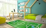 Gesamthöhe: ca. 12 mm Pergamon Kinder und Spielteppich Softstar Kids Fußballplatz Grün in 5 Größen