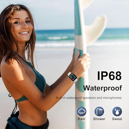 Image of Smart Watch 2026 NEW 1.91 inch Smartwatch for Men Women(Answer /Make Call),Fitness Watch with 110+ Sport Modes, Reloj Inteligente with Sleep Monitor /Heart Rate /Step /Calories /IP68,for Android iOS, Beige