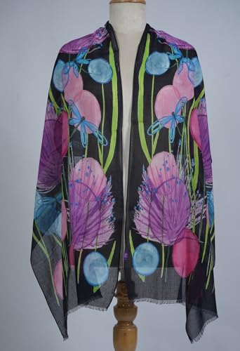 Image of VIC Cotton Modal Digital Print Scarf for Women | Digital Print Designer Stole | Soft Lightweight Luxury Wrap | Premium Cotton Modal Blend | 55 x 170 cm | VIC-SM-DP5517