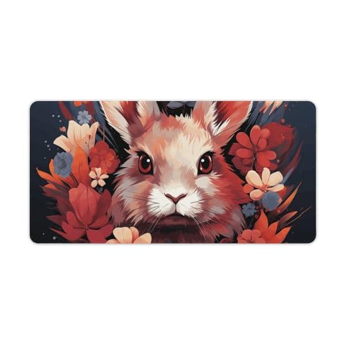 Tapis de bureau motif lapin de Pâques pour décorer votre intérieur