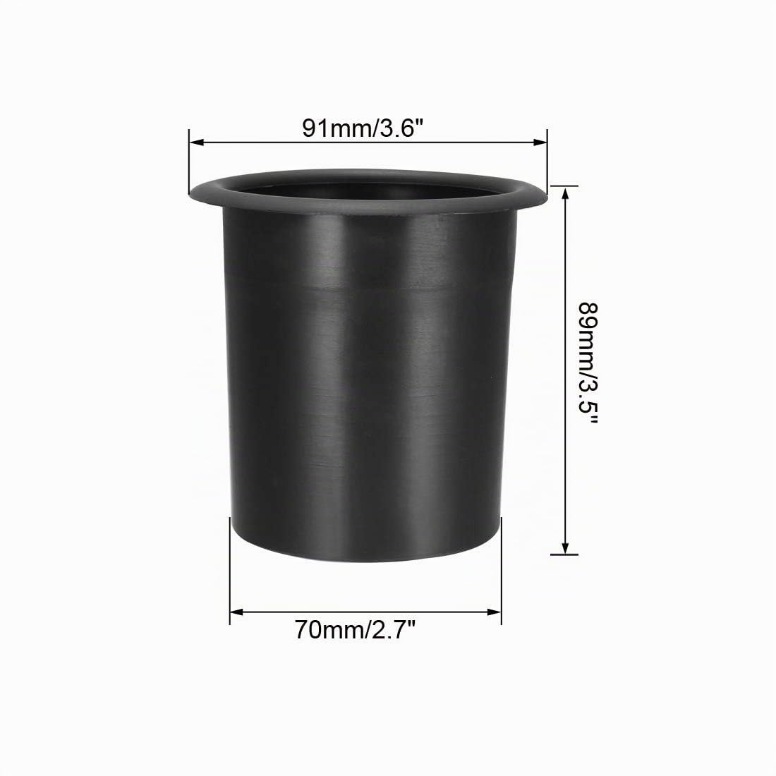 PATIKIL 75 x 89mm ABS Altoparlante Porta Tubo Subwoofer Basso Reflex Tubo Basso Scatola Sfiato,Nero 2pz