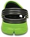 Crocs Unisex Duet Max Clog, Graphite/Volt Green, 11 M US Men / 13 M US Women