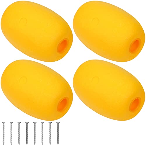Lifeswell Rope Floats with 4/5 Inch Hole, 6 x 4 Inches, Durable Foam Float Buoys for Ski Rope, Boating, and Pool, Pack of 4