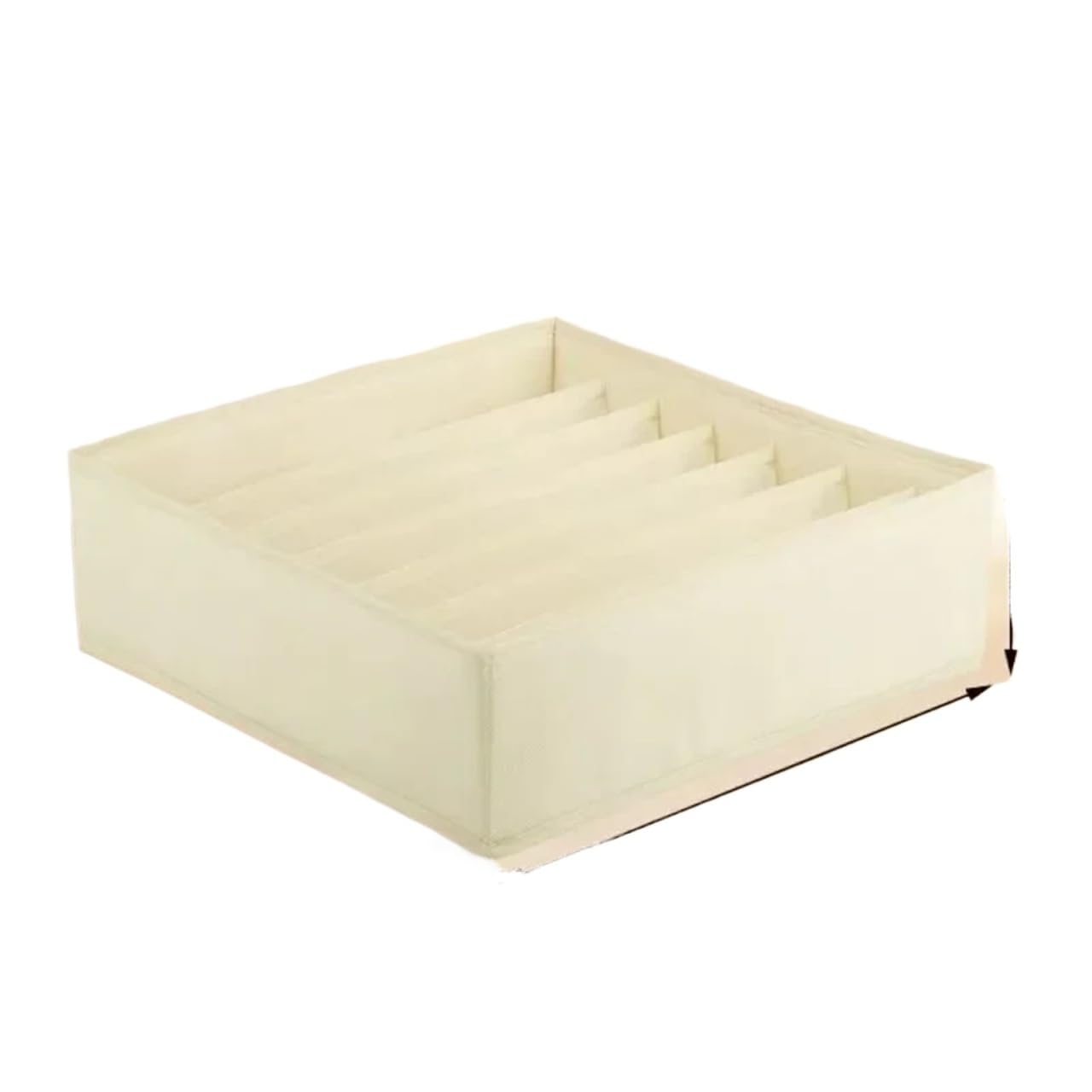 LADFRTYU Sock Storage Box Underwear Organizers Of Cabinets And Drawers Wardrobe Clothes Bra Organizer For Socks Pants Home Foldable Storage Box(Yellow-7grids)