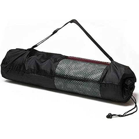 N-K pulabo Portable Nylon Yoga Mat Bag Carrier Mesh Center Adjustable Strap Cover