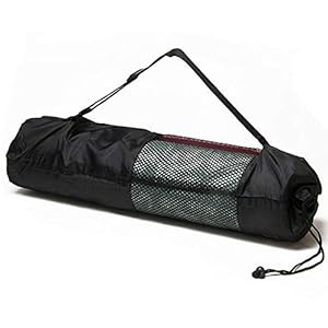 Sac de transport portable en nylon pour tapis de yoga – Sangle centrale réglable – Confortable et respectueux de l&rsquo;environnement, M, Nylon, Autres pierres précieuses