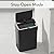 ELPHECO Bathroom Motion Sensor Trash Can with Lid 2.5 Gallon Slim Garbage Can Small Touchless Trash Bin 9.5 Liter Smart Waste Basket for Bedroom, Living Room, Toilet (Black)