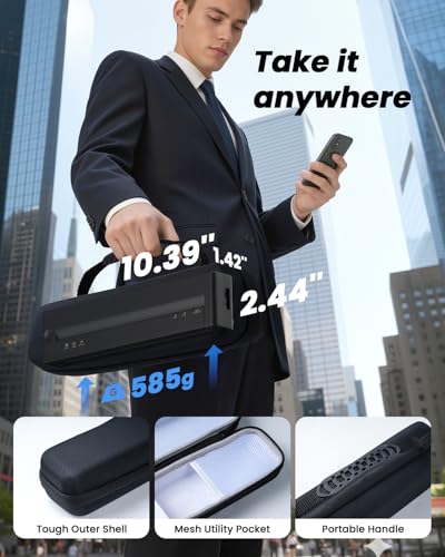 Image of TATTMUSE Portable Printer Wireless for Travel with a Carry Case, Inkless Thermal Printers Support 8.5 inch X 11 inch US Letter Size, Bluetooth Mobile Small Printer Compatible with iPhone Android Laptop